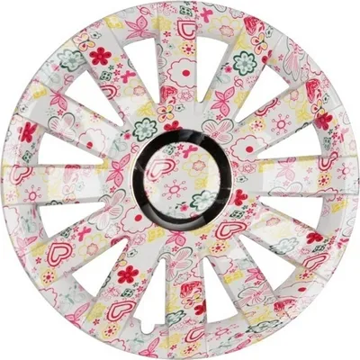 Produktbild von 4x PREMIUM DESIGN krytky kolies na kolesá SET 14 INCH " Kvety