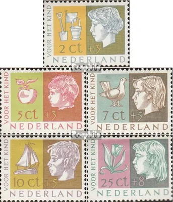 Produktbild von Briefmarken Niederlande 1953 Mi 631-635 (kompl.Ausg.) postfrisch Vor het Kind