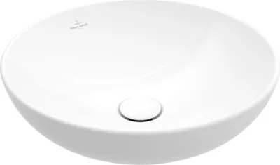 Produktbild von Villeroy & Boch Aufsatzwaschbecken, Loop & Friends, 4A4501, 380 x 380 mm, Rund, ohne Überlauf, Weiß Alpin, 1 Stk.