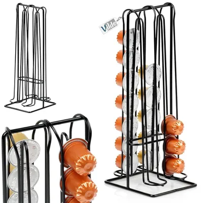 Immagine prodotto di Vilde portacapsule Portacapsule caffè Portacapsule caffè Dosatore di capsule Nespresso in metallo nero 30 cm