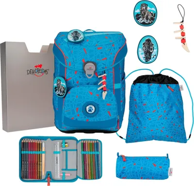 Produktbild von DerDieDas Schulranzen ErgoFlex Easy Superflash Set 6-teilig Blue Ice blau