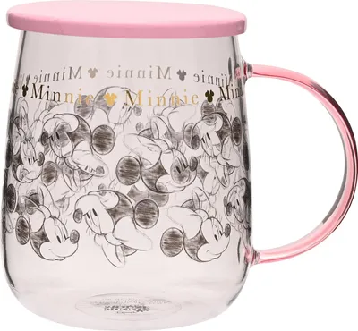 Image de Disney - Minnie - Mug en verre avec couvercle, 550 ml