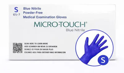 Produktbild von Nitrilhandschuhe blau ANSELL 200 Stück, Größe S – robuste Einweghandschuhe für sicheren Schutz