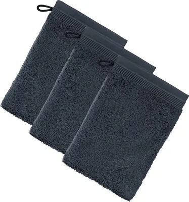 Produktbild von Möve Waschhandschuh Superwuschel" 3er-Pack anthrazit 15x20 cm"