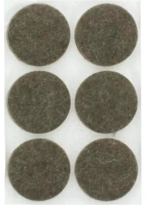 Produktbild von Tarrox Filzgleiter 33x6 mm rund braun 6 Stück selbstklebend