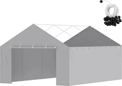 Zdjęcie produktu dla Plandeka do garażu 600x395 cm wodoodporna UV wzmocniona – ściana boczna