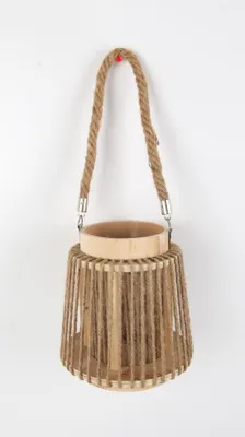 Produktbild von TrendLine Deko-Laterne Holz Ø 17 x 19 cm natur