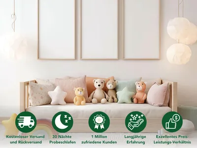 Produktbild von Kindermatratze 140x200 cm | 13 cm hoch | Jugendmatratze | Ergonomisch & Allergikergeeignet | DREAMSTAR Ergo Junior