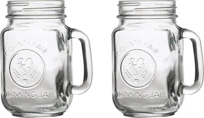 Produktbild von Famanu Trinkgläser Set mit Deckel und Strohhalm - 2-teilig