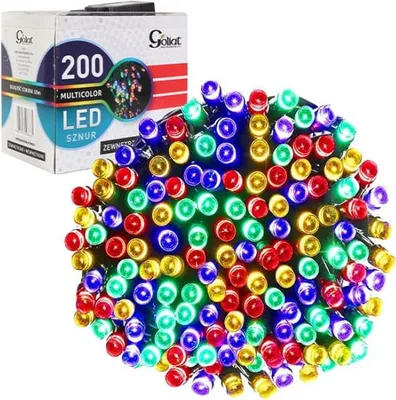 Zdjęcie produktu dla Lampki choinkowe 200 led sznur zewnętrzny multikolor