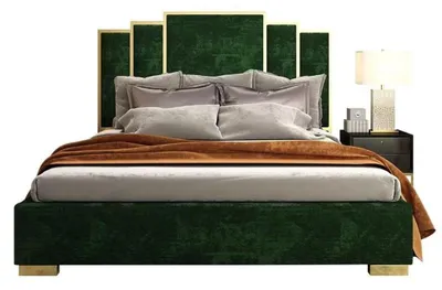 Produktbild von Design Bett Textil Luxus Betten Modernes Hotel Gestell Schlaf Zimmer 180x200
