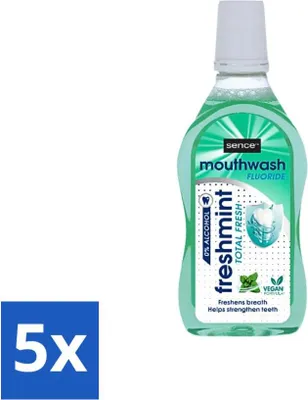 Productafbeelding van Sence - Fresh Freshmint - Mondwater - Fris en muntachtig - 500 ml - Voordeelverpakking - 5 stuks