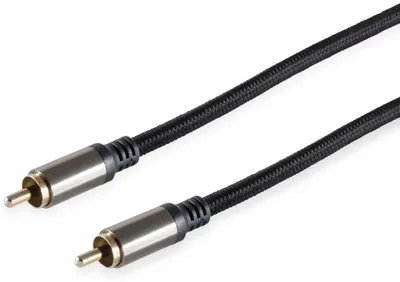 Produktbild von BLACK Baumwolle Cinchkabel, 2,5 m, schwarz