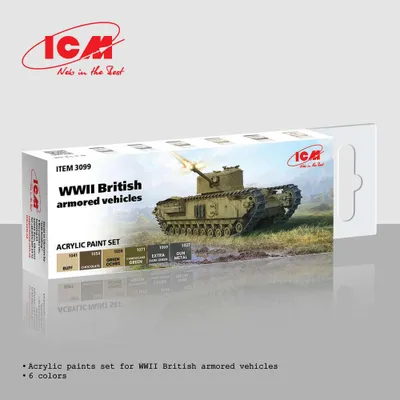 Produktbild von ICM 3099 - WWII British armored vehicles (6x12ml) - Neu