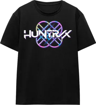 Immagine prodotto di K-Pop Demon Hunters - Maglietta con logo "Huntr/X" per donna TV20242 (L) (Nero)