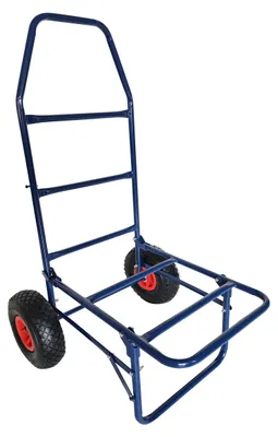 Obrázek produktu pro Transportní vozík Relaxdays, skládací vozík, rozměry: 102 x 50 x 37 cm, pneumatiky, nosnost až 80 kg, nákladní vozík, ocel, modrý