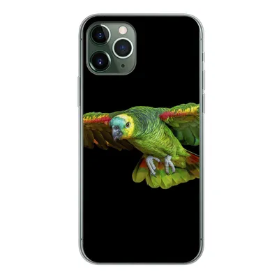 Produktbild von MuchoWow® Handyhülle Schutzhülle Hülle für iPhone 11 Pro Papagei - Vogel - Federn Silikon Softcase Handy Hülle - Handy