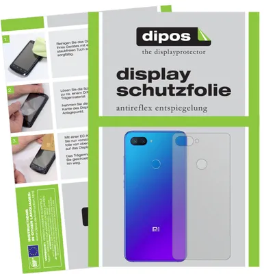 Produktbild von 2x Schutzfolie für Xiaomi Mi 8 Lite Rückseite matt Displayschutzfolie Display