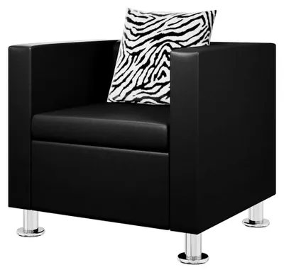 Produktbild von Sessel Schwarz Kunstleder Loungesessel