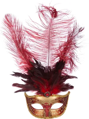 Produktbild von Venezianische Federmaske rot
