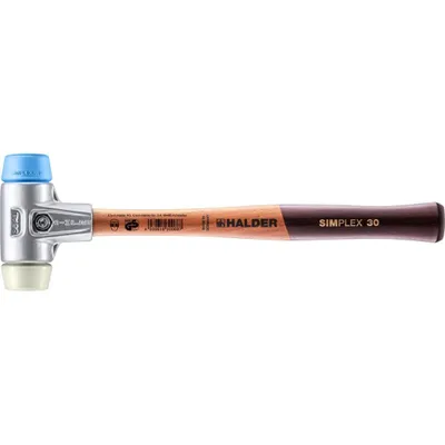 Produktbild von HALDER SIMPLEX Schonhammer Ø 30 mm TPE-soft blau / Nylon mit Aluminiumgehäuse