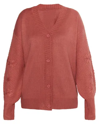 Immagine prodotto di Cardigan in maglia da donna Jeona - rosa antico, XL/XXL