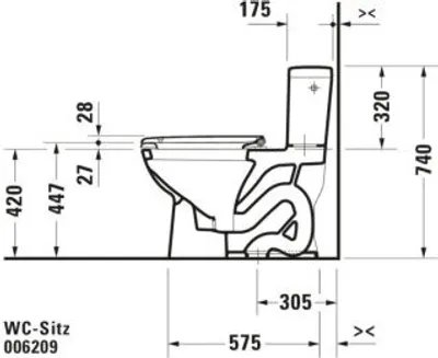 Produktbild von Duravit 0062090096 WC-Sitz D-Code mit Absenkaustomatik