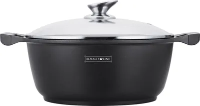 Zdjęcie produktu dla Royalty Line RL-BS26M: Rondel i brytfanna z powłoką marmurową - 26 cm
