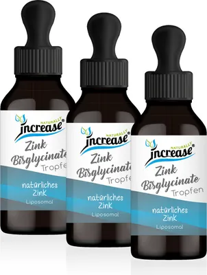 Produktbild von Nimm 3, zahl 2 Aktion Liposomale Zink Bisglycinat Tropfen hochdosiert - 25mg Zink Bisglycinat pro Tag (9.000mg in 3 Flaschen) - Keto MCT Öl C8 & C10