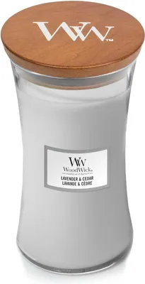 Productafbeelding van Lavender & Cedar Large candle kaars WoodWick
