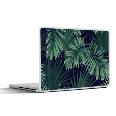 Produktbild von MuchoWow® Laptop Aufkleber Sticker Cover Blätter - Illustration - Tropisch - Mädchen - Kinder - Jungen 30x21 cm - Sticker für Laptop - Selbstklebend