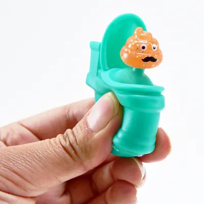 Immagine prodotto di 1 x mucchio di cacca nel cesso, portachiavi fidget Plopp, 1 di 4 disegni, circa 5x4x3cm
