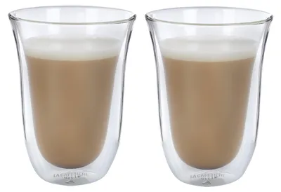 Productafbeelding van La Cafetiere - Set van 2 melkkoffiekopjes, dubbelwandig