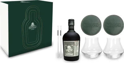 Produktbild von Botucal Geschenkset Reserva Exclusiva Rum 0,70l (40% Vol) mit 2 Botucal Tumbler Gläser + 2x Untersetzer + 2 Glashalme - [Enthält Sulfite]
