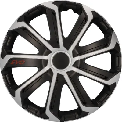 Produktbild von Cartrend Radzierblende EVO 40 cm (16 Zoll) silber schwarz 4 stück