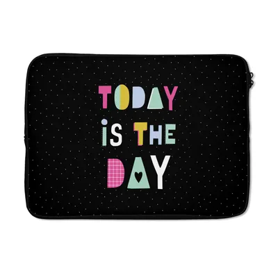 Produktbild von MuchoWow® Laptop Hülle 13 Zoll Sommer - Zitat - Schwarz Laptoptasche - Laptophülle - Sleeve - Rundumschutz