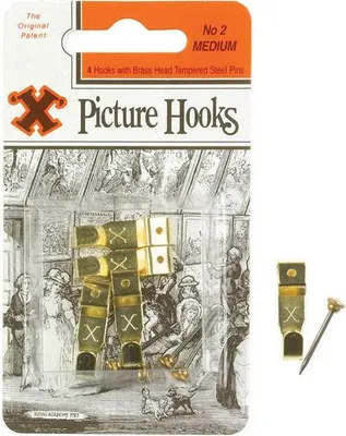 Produktbild von X Bilderhaken Nr. 2 Vermessingt 4pk WI1401 (One Size) (One Colour)