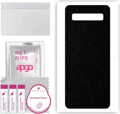 Produktbild von apgo Rückseite Schutzfolie, Skin, kompatibel mit TCL 10 SE, Hinten Displayschutzfolie aus Vinylfolie, kratzfest, einfache Montage - Mattschwarz