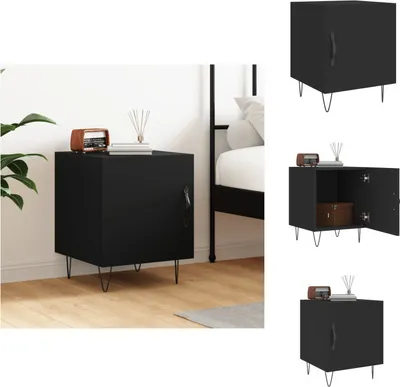 Produktbild von vidaXL Nachttisch Schwarz 40x40x50 cm Holzwerkstoff -  Nachttische