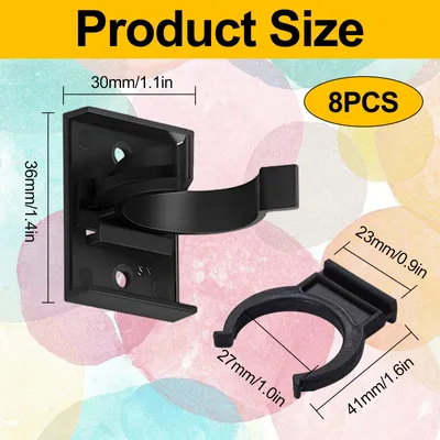 Produktbild von 8-teiliges Set Fußleistenclips – schwarz