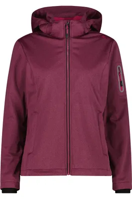 Immagine prodotto di Giacca con zip e cappuccio CMP, colore amaranto melange. Taglia: 36
