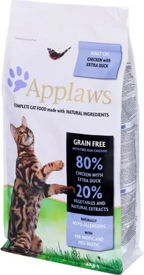 Produktbild von Applaws Katzentrockenfutter Adult, Huhn mit Ente, getreidefrei und komplett 2kg