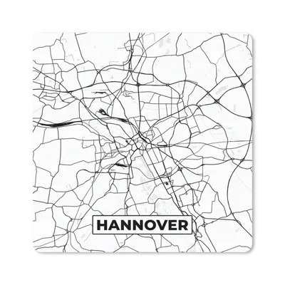 Produktbild von MuchoWow® Mauspad Mousepad Hannover - Karte - Stadtplan 30x30 cm - Mousepads - Maus Mat - Pad - Mausunterlage - Gaming