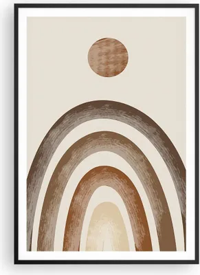 Produktbild von Gerahmtes Poster - Schwarzer Rahmen - Stück geometrisch Boho - 70x100 cm - Wand Bild - Wanddeko - Wandbilder - Kunstposter - Wandposter - Bilderrahmen - Bilder - Kunstdruck - P2BPA70x100-4841