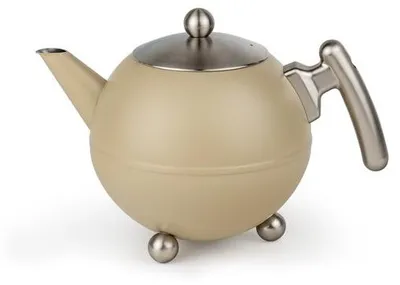 Produktbild von Bredemeijer Bella Ronde Theekanne, 1,2 l, 6 Tassen, doppelwandig, taupe