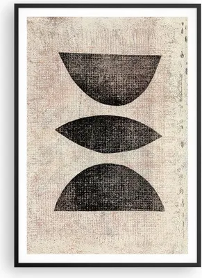 Produktbild von Gerahmtes Poster - Schwarzer Rahmen - Form Figuren Geometrisch - 70x100 cm - Wand Bild - Wanddeko - Wandbilder - Kunstposter - Wandposter - Bilderrahmen - Bilder - Kunstdruck - P2BPA70x100-5099