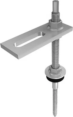 Produktbild von K2 SoldiRail Stockschraube 2000125 M12x300 m.Adapterblech+Faserzem. f.Holz
