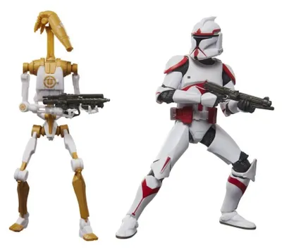 Produktbild von Star Wars: Battlefront II Black Series Actionfiguren 2er-Pack Phase I Assault Trooper & Battle Droid Officer 15 cm