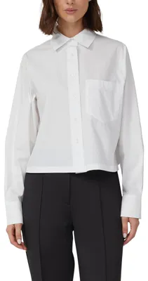 Produktbild von s.Oliver 2175063.0100.44, Hemd, Erwachsener, Weiblich, Weiß, Langärmlig, Outer fabric: 69% Baumwolle, 26% polyamide, 5% Elasthane