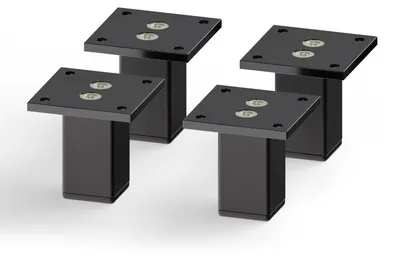 Produktbild von 4er Set sossai Aluminium Möbelfüße 60mm in Schwarz Schrankfüße Sockelfüße